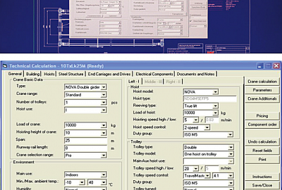Phần mềm thiết kế & tính toán cầu trục CraneMaster của hãng SWF